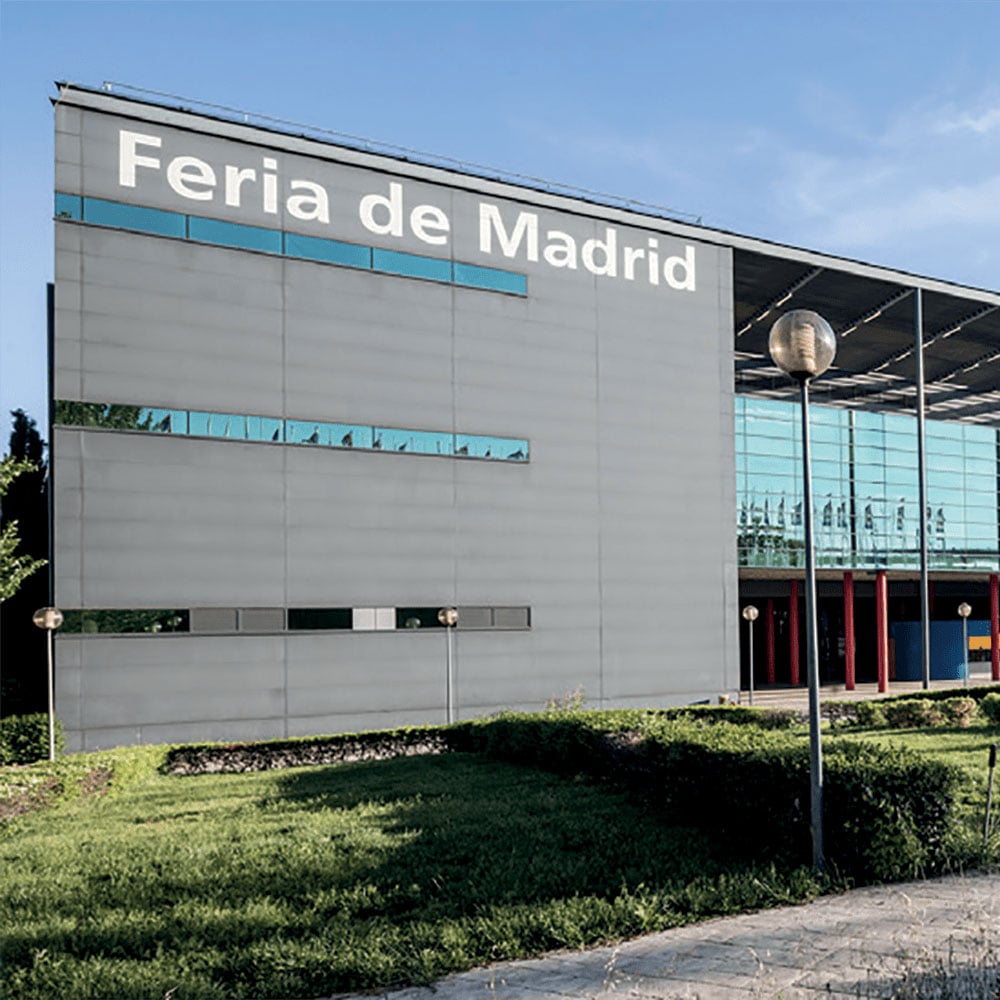 shot of the exterior of Feria de Madrid building