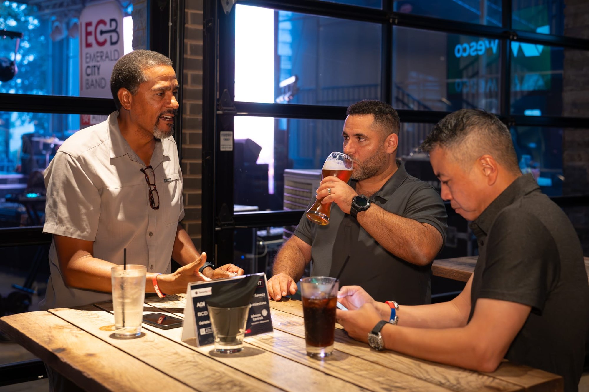 Candid shot of attendees of Security 101 Appreciation Event at Happiest Hour in Dallas, TX