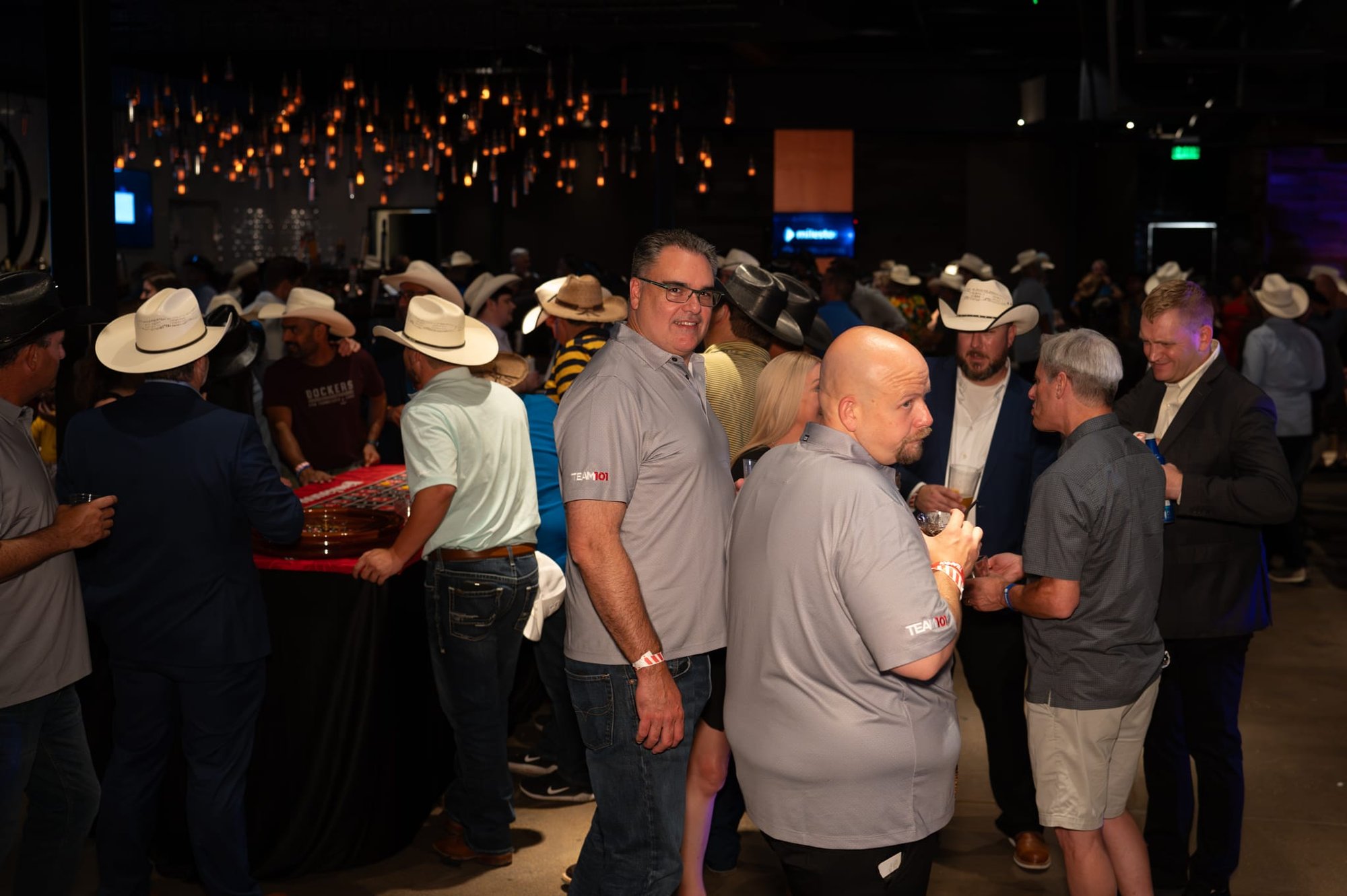 Candid shot of attendees of Security 101 Appreciation Event at Happiest Hour in Dallas, TX