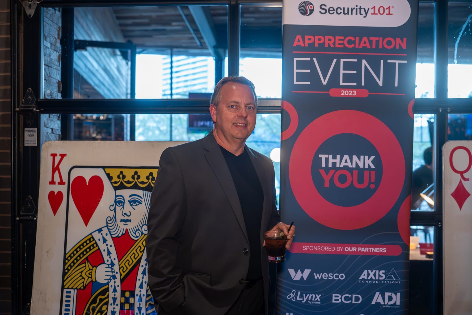 Candid shot of attendee of Security 101 Appreciation Event at Happiest Hour in Dallas, TX