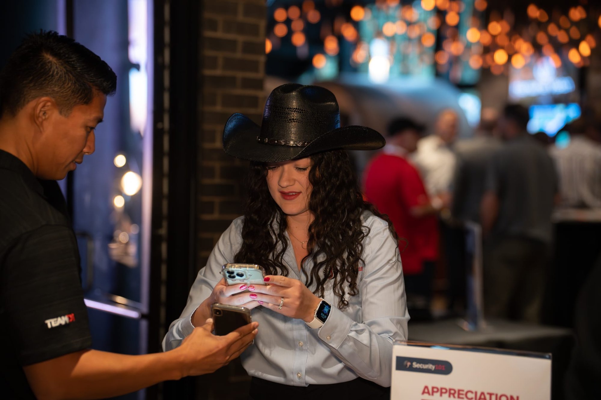 Candid shot of Ana Meradante of Security 101 Appreciation Event at Happiest Hour in Dallas, TX