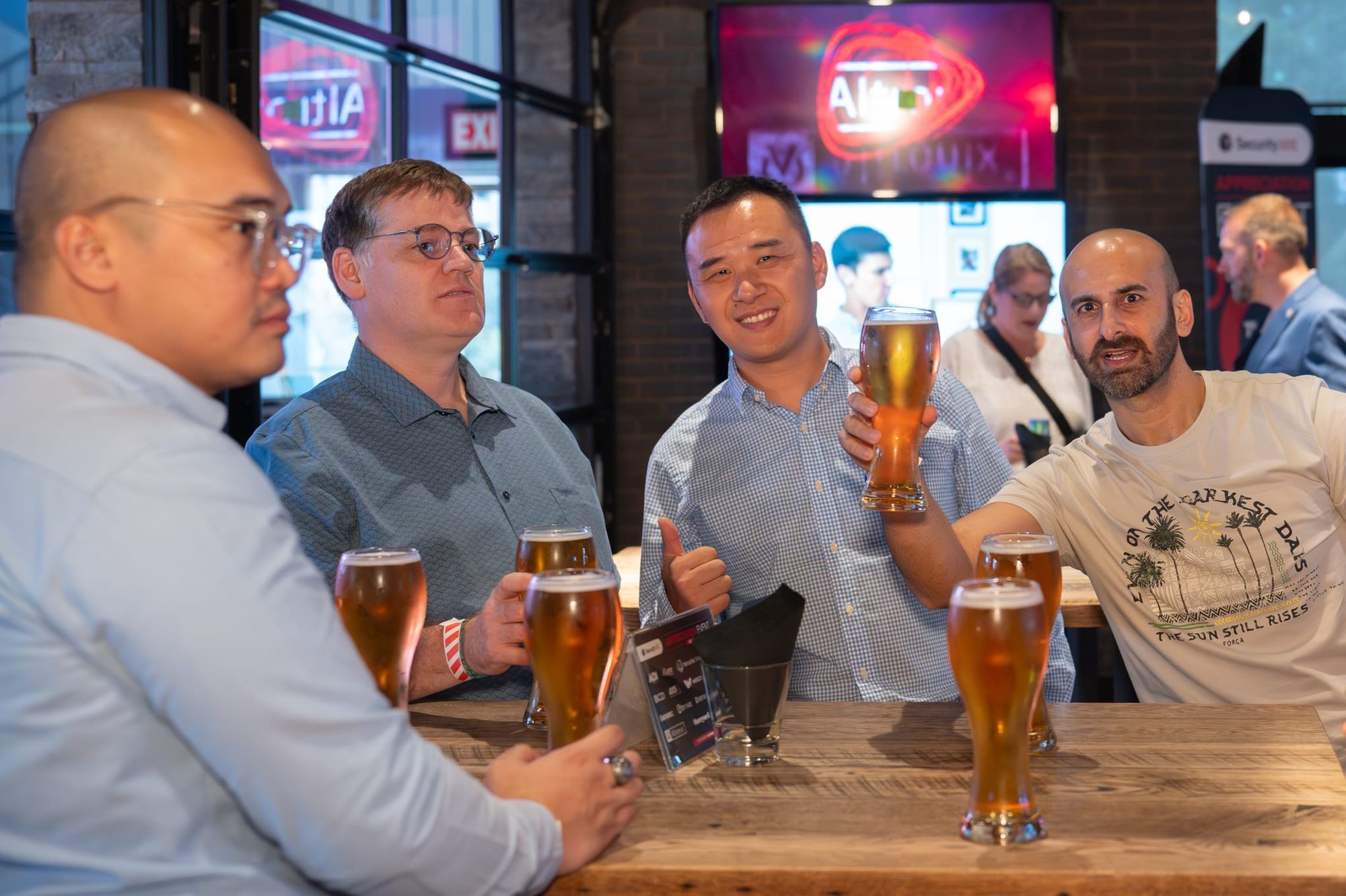 Candid shot of attendees of Security 101 Appreciation Event at Happiest Hour in Dallas, TX