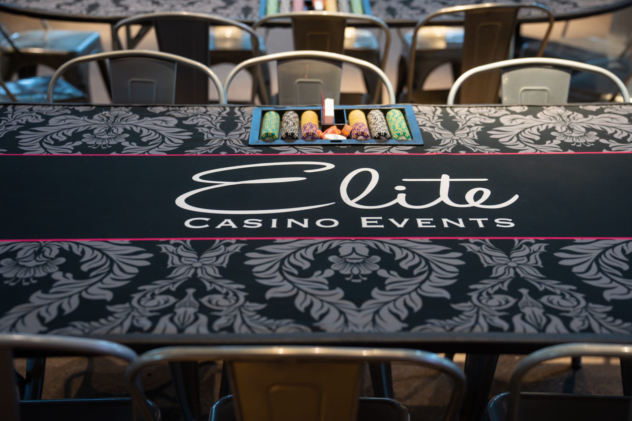 Elite Casino Events set up games for Security 101 Appreciation Event at Happiest Hour in Dallas, TX