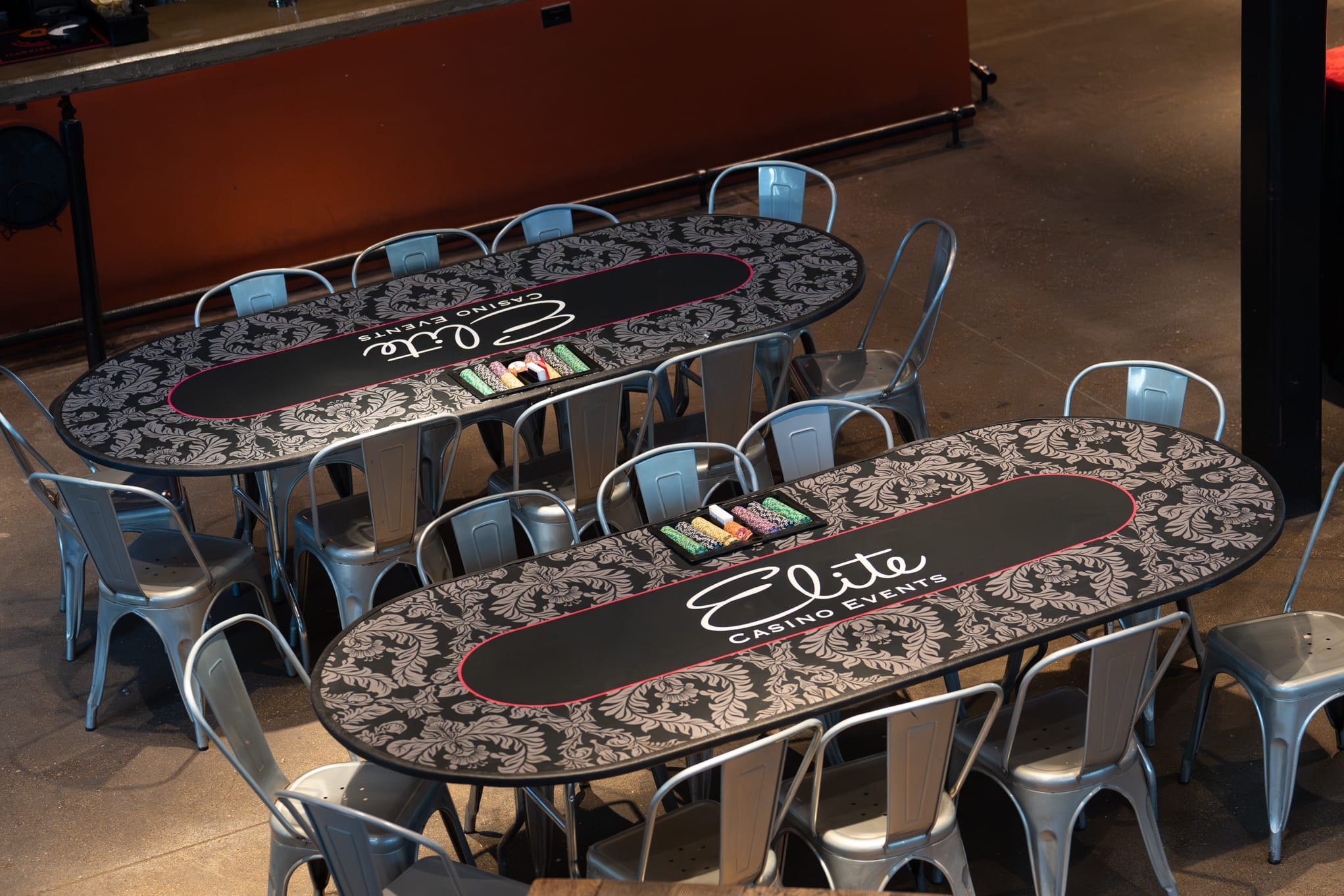 Elite Casino Events set up games for Security 101 Appreciation Event at Happiest Hour in Dallas, TX