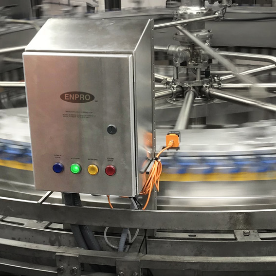 machine in Enpro Inc. beverage manufacturer plant